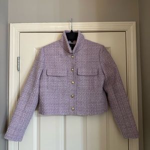Rachel Zoe NWT purple tweed cropped blazer